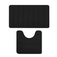 thumbnail image 1 of Tahtuvzn School Bathroom Accessories Foam Bath Mat Set Rugs Practical for 2pcs Toilet Mats Soft Comfortable Water Absorption Non slip Thick Machine Washable Easier to Dry DarK, 1 of 6