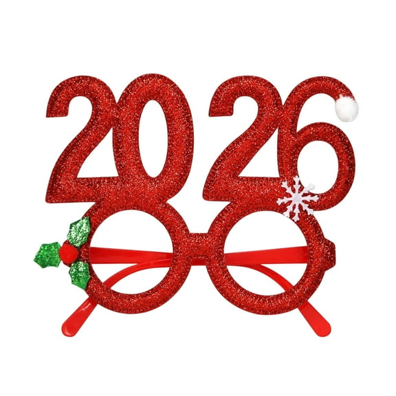 Bwiyojiz Christmas Decorations Glasses Party, Gifts for Sister, Red