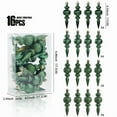 thumbnail image 1 of Bwiyojiz Christmas Decorations Home Decor Count 16pcs Hanging Ornaments Green 4in Finial Drop Ornament, Gifts for Friend, Green, 1 of 2