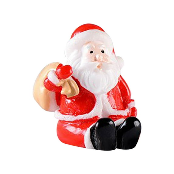 Tahtuvzn School Christmas Decorations Indoor Ornaments Miniature Figurines, Mini Resin Santa Decoration for DIY Decoration