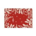 thumbnail image 1 of Bwiyojiz Christmas Decorations Linen Placemat Washable Stain-counteractive Insulation Table Mat Red Print Decoration Holiday, Gifts for Women, Red, 1 of 6