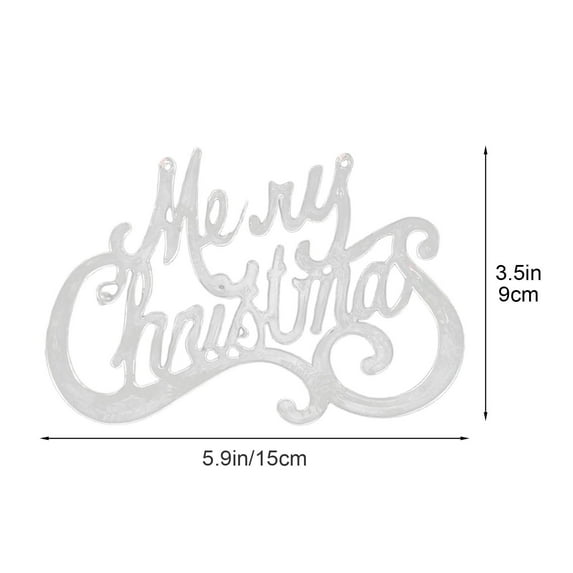 Tahtuvzn Christmas Decorations Tree Decoration Shiny Merry Letter Card for Hanging Ornament, Gifts for Family