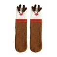 thumbnail image 1 of Tahtuvzn School Christmas Stockings Decorations Indoor Socks Mid-tube Thickened Fleece Casual Solid Color Home Socks, 1 of 3