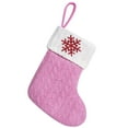 thumbnail image 1 of Tahtuvzn School Christmas Stockings Decorations Indoor Knitted Hosiery Wool Embroidered Dog's Paw Snowflake Candy Gift Bag Stocking Bag, 1 of 6