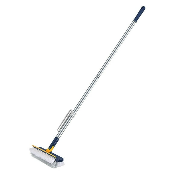 Tahtuvzn Cleaning Supplies Clearance! 2 in 1 Scalable Cleaning Floor Scrub Brush Floor Brush with Handle Grout Brush Scrape V-Shape Stiff Bristle Cleaning Brush with Squeegee, Cleaning Tools