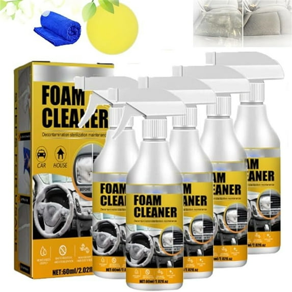 Tahtuvzn Cleaning Supplies, Multi Purpose Foam Cleaner All-round Master Foam Cleaner Glazing and Cleaning of the Interior of the Dashboard 60ml+sponge, Gifts for Family