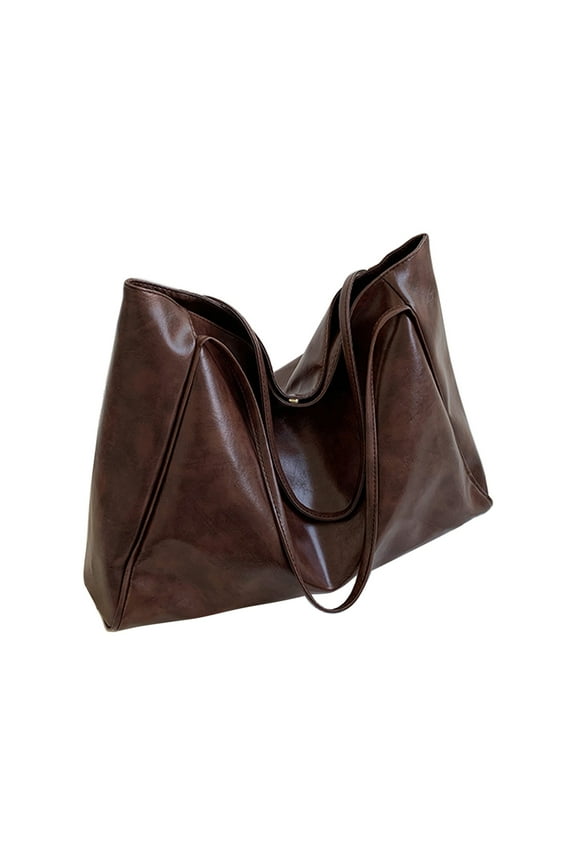 School Trendy Ladies' Tote Bags Large Capacity Soft Leather Shoulder Bag