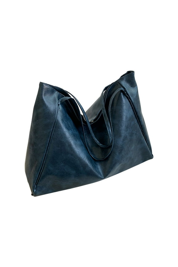 School Trendy Ladies' Tote Bags Large Capacity Soft Leather Shoulder Bag