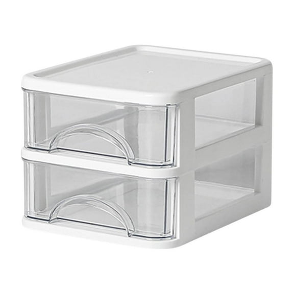 Tahtuvzn Storage & Organization Plastic Mini Desktop Stationery Box, Transparent Small Drawer Desk Home Decor, Gifts