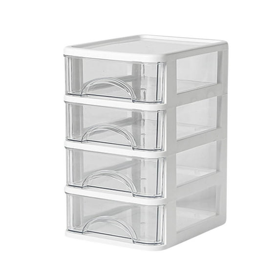 Tahtuvzn Storage & Organization Plastic Mini Desktop Stationery Box, Transparent Small Drawer Desk Home Decor, Gifts for Family