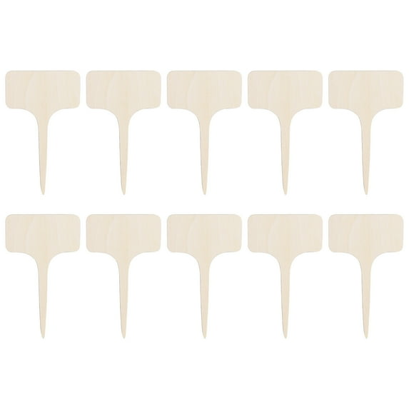 Tahtuvzn Decorations Wooden Sign Gardening Plant Label Can Write Insert Ground 10-Pack, Home Gift