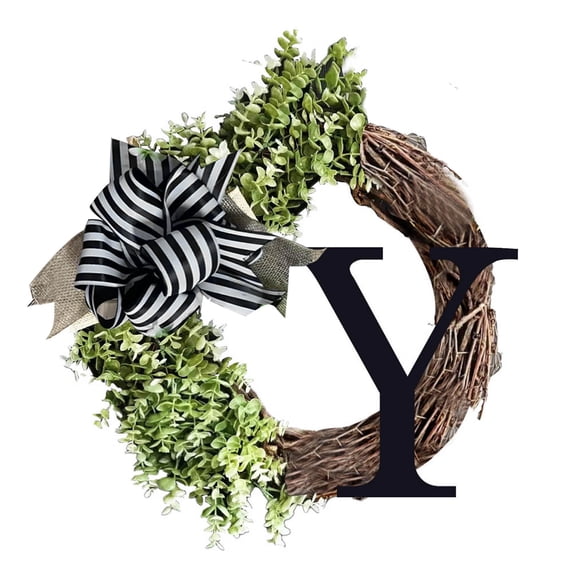 Tahtuvzn Decorative Accents Last Name Year Round Front Door Wreath,Decorative Hanging Plaques in of The Door, Gifts for Friend