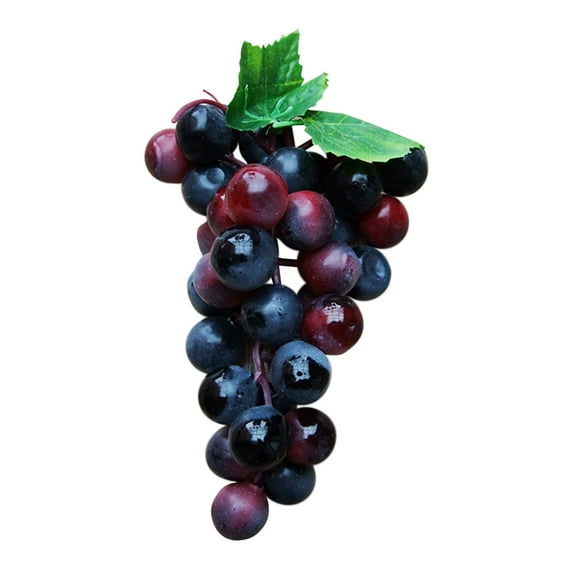 Tahtuvzn Decorative Accents Purple Green Rubber Grapes Elastic Soft Artificial Grape Fake Lifelike for Party Pub Cabinet Ornament Home Garden Wedding