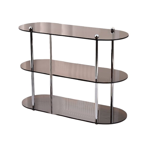 Tahtuvzn School Desktop Countertop Organizers Storage Rack Home Decor, Plastic, Brown, 12.6x11.81x4.72in