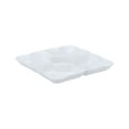 thumbnail image 1 of Tahtuvzn School Food Fruit Snack Tray Divided Storage & Organization, Plastic, White, 11.4x11.4x1.18in, 1 of 6