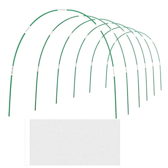 Tahtuvzn Garden Decor Greenhouse for DIY Wider Tunnel, Fiberglass Support Frame Fabric, Plant Stakes, Gardening Supplies