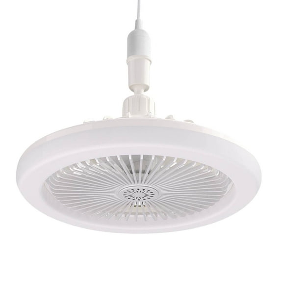 Tahtuvzn Home Appliances E27 Ceiling Fan with Lights Enclosed Low Light Hidden Electrical Delier Gimbal Lamp Three Color Dimming, Gift
