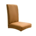 thumbnail image 1 of Tahtuvzn Home Decor 5.7-19.7" Solid Color Brushed High Elastic Chair Cover Soft and Comfortable Seat And Slipcover Suitable for Dining, Gifts for Friend, Gold, 1 of 3