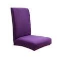 thumbnail image 1 of Tahtuvzn Home Decor 5.7-19.7" Solid Color Brushed High Elastic Chair Cover Soft and Comfortable Seat And Slipcover Suitable for Dining, Gifts for Yourself, Purple, 1 of 3