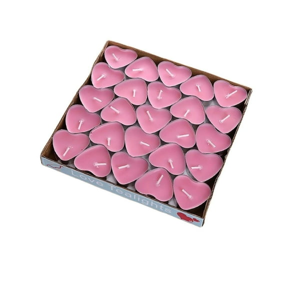 Tahtuvzn School Home Decor 50 Boxes of Aluminum Candles Romantic Birthday Love Table White Candle Hotel Tea Wax, Gifts for Friend