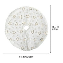 Bwiyojiz Home Decor Christmas Tree Skirt White Classic Desktop Decoration, Gifts for Women