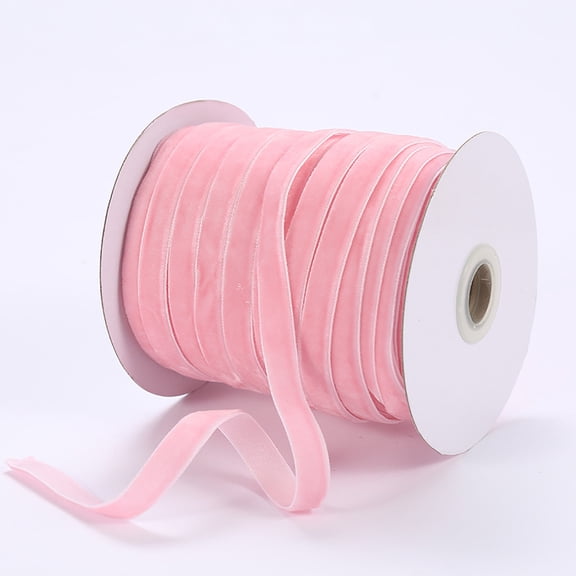 Tahtuvzn Home Decor Clearance! 1cm Velvet Ribbon Flocking Ribbon Velvet Jewelry DIY Ribbon Bow Accessories Ribbon 50 Yards,0.39 Inch