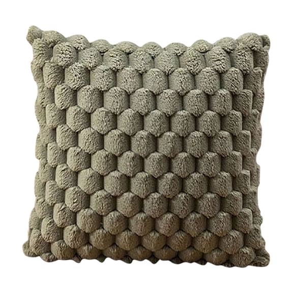Tahtuvzn School Home Decor Bedroom Accessories Weaving Snowflake Velvet Solid Color Pillows Office Sofa Lumbar Support Bedside Pillowcase Cushion Spring Looks Good for Sister