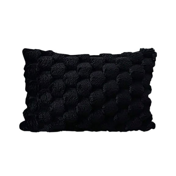 Tahtuvzn School Home Decor Bedroom Decore Weaving Snowflake Velvet Solid Color Pillows Office Sofa Lumbar Support Bedside Pillowcase Cushion Trends Every Wants