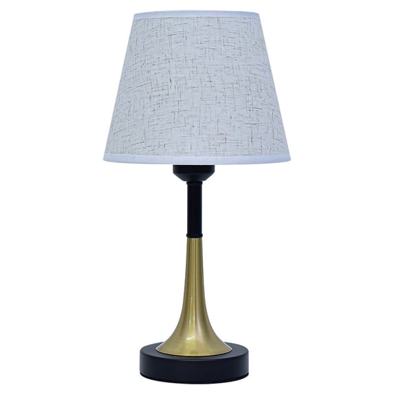 Tahtuvzn Home Decor Bedside Lamp Touching Control Table with USB Charging Ports Nightstand Linen Fabric Shade for Bedroom Living Room
