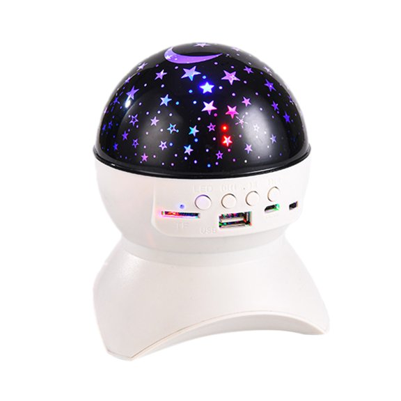 Tahtuvzn Home Decor Bluetooth Speaker Starlight, Bedroom USB Projection Romantic Night Light, LED Sky Full of Rotating Music Ambient Gift