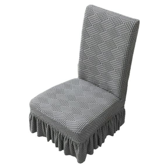Tahtuvzn School Home Decor Chair Covers for Dining Room Stretch Slipcovers with Skirt Kitchen Seat Protectors Wedding Banquet Spandex Fabric Washable