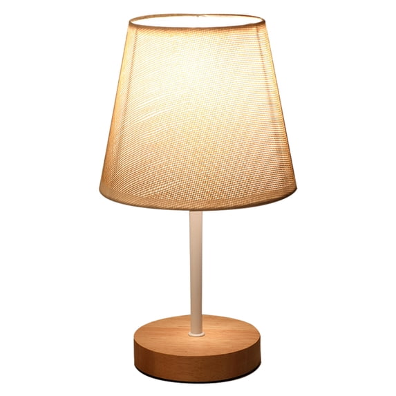Tahtuvzn Home Decor Clearance! LED Solid Wood Desk Lamp Stable Fabric Study Reading Lamp Suitable for Home Decoration Linen Plain Warm Night Light Indoor Lighting Desk Reading Lamp, Home Gift