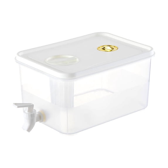 Tahtuvzn Home Decor Clearance! Refrigerator Drink Dispenser Fridge Cold Kettle Jar Transparent Leak Proof Beverages Storage Container with Spigot and Lid Drink Bucket for Juices Iced