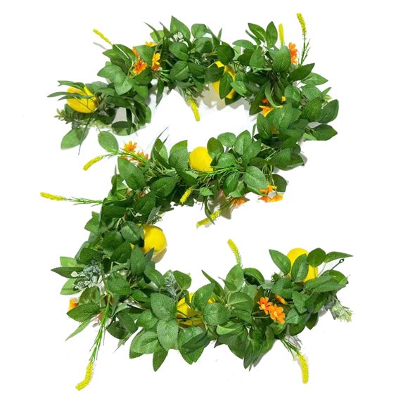Tahtuvzn Home Decor Clearance! Simulated Lemon False Flower Vines Staircase Door Decoration Simulated False Flower Decoration 72.83in, Gifts for Friend