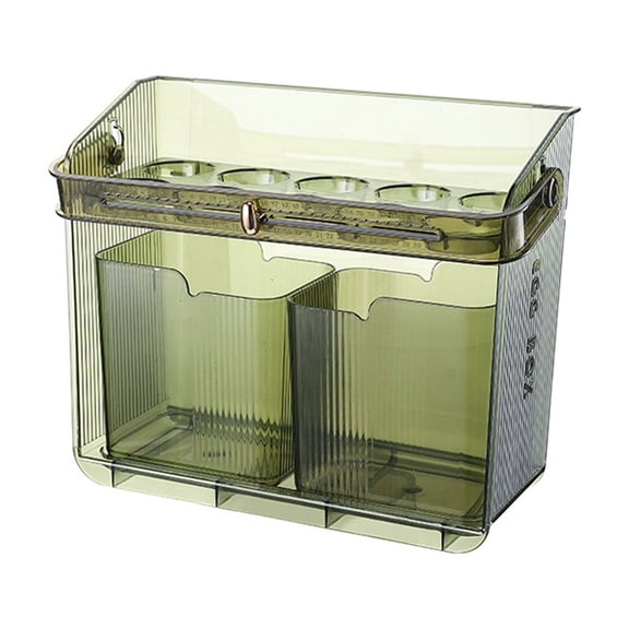 Tahtuvzn Kitchen Decor Eggs Container with Handle Stand for Refrigerator Door 2 Small Storage Box Organizer Cabinet Countertop, Home Gifts