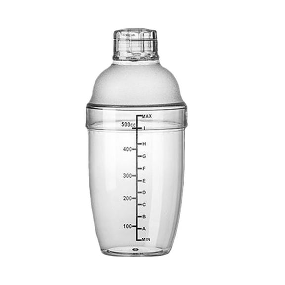 Tahtuvzn School Kitchen Gadgets Plastic Shaker Drink Mixers with Scales for Bar Party Home Use Wine Mixing Tool Transparent