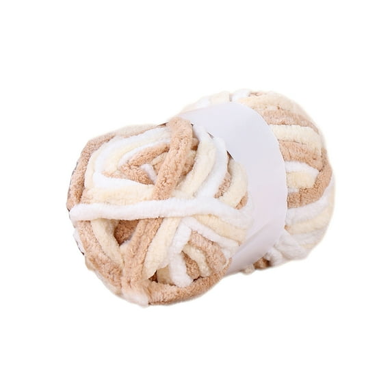 Tahtuvzn Crochet Yarn 24 Yards 72ft Cotton Tie Dyes Color Thick Milk Wool Yarn for Knitting Crochet Blanket Living Room Decor, Home Gifts, Khaki