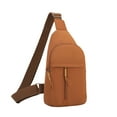 thumbnail image 1 of Tahtuvzn School Men's Lightweight Slant Chest Crossbody Bags, Nylon,Spandex, Brown, 11.81x6.69x3.94in, 1 of 4