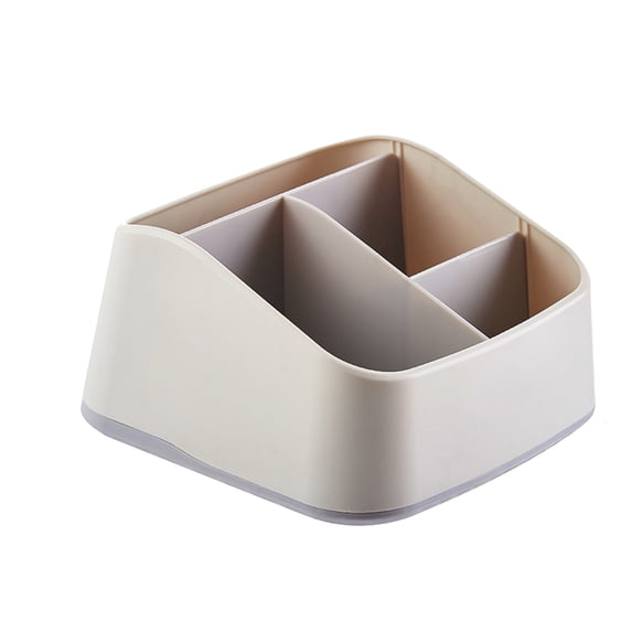 Tahtuvzn Office Desktop Stationery Storage Box Home Decor, Plastic, Gray, 6.3x5.2x3.3in