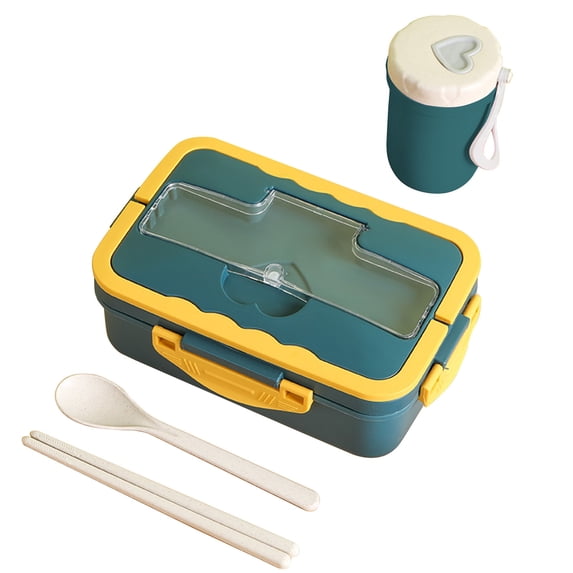Tahtuvzn Storage & Organization Portable Lunch Box with Lid and Cup Food Container Leakproof Preparation for Home Office