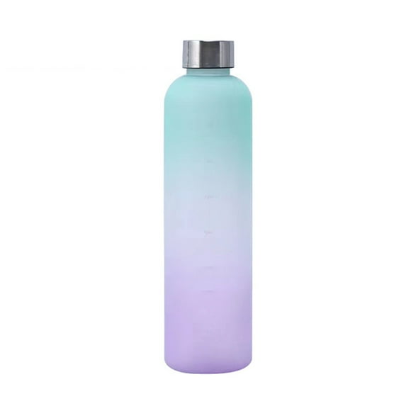 Tahtuvzn Sports & Outdoors 1000ML Gradient Color Large Capacity Frosted Water Cup Stainless Steel Lid Space Portable Plastic Cups, Home Gift