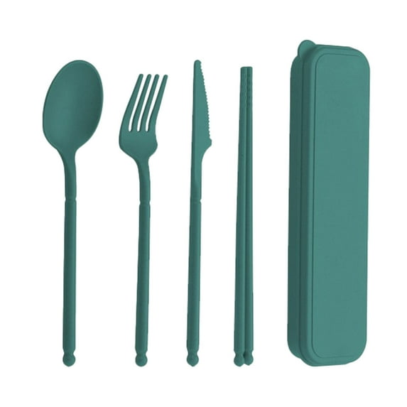 Tahtuvzn Sports & Outdoors Wheats Straw Knife, Fork and Spoon Three-piece Set, Camping Out Convenient Tableware Gifts,1.96x9.84 inch
