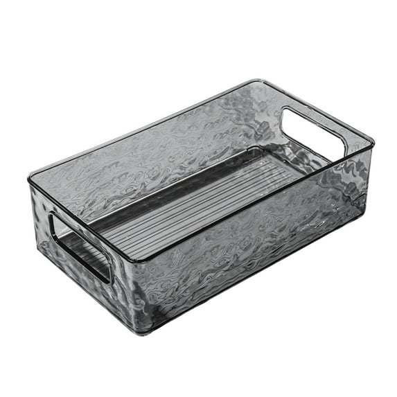 Tahtuvzn School Storage Containers High-value Acrylic Cosmetic Organizer Basket Glacier Pattern Stackable Box Desktop Transparent Thick Material Whole Compartment Home Decor