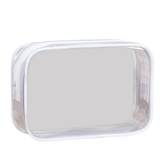 Tahtuvzn School Storage Containers PVC Transparent Makeup Bag and Portable Large Capacity Cosmetic Plastic Zipper Wash Home Decor