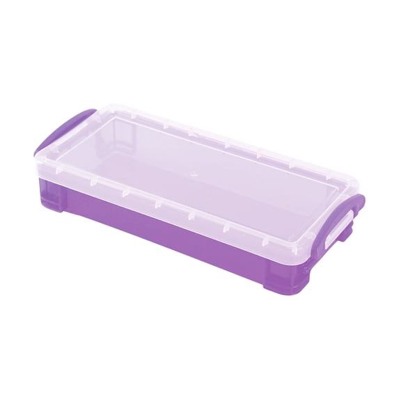Tahtuvzn Storage Containers Transparent Plastic Pencil Case Box Home Decor