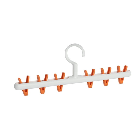 Tahtuvzn Storage Containers Windproof Sock Clips Hanger, Clothes Drying Rack with Swivel Hook and Strong for Organize Underwear, Socks, Hats, Scarves, Pants Home Decor