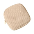 thumbnail image 1 of Tahtuvzn Storage & Organization 5.1x5.1x1.9" Corduroy Sanitary Napkin Storage Bag-storage Bag Small Item Bag, Gifts for Mom, Beige, 1 of 9