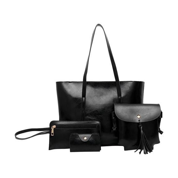 Tahtuvzn School Storage & Organization Designer Handbags for Women Women's Bags Retro Large Capacity Bag Four Piece Set Handbag Shoulder Crossbody Containers Decor