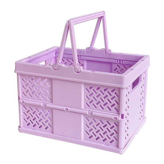 Tahtuvzn School Storage & Organization Outdoor Basket Supermarket Shopping Outing Vegetable Portable Carry and Fruit Folding Basket,7.3x5.3x4.9"