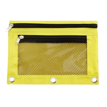 Tahtuvzn Storage & Organization Pencil Pouch 3 Ring, Zipper Pouches Case Binder Cosmetic Bag